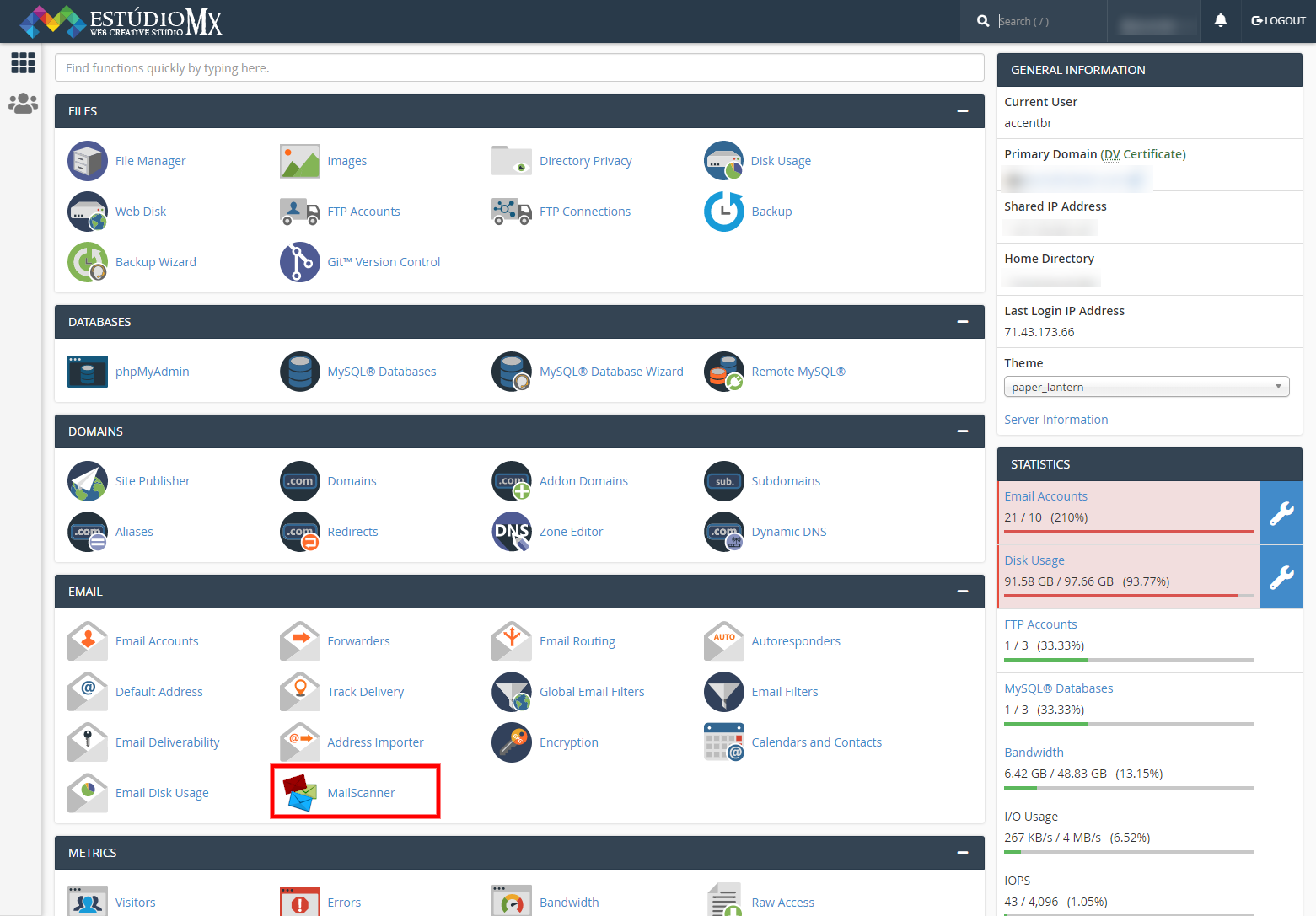 Acessar E-mails bloqueados na minha hospedagem