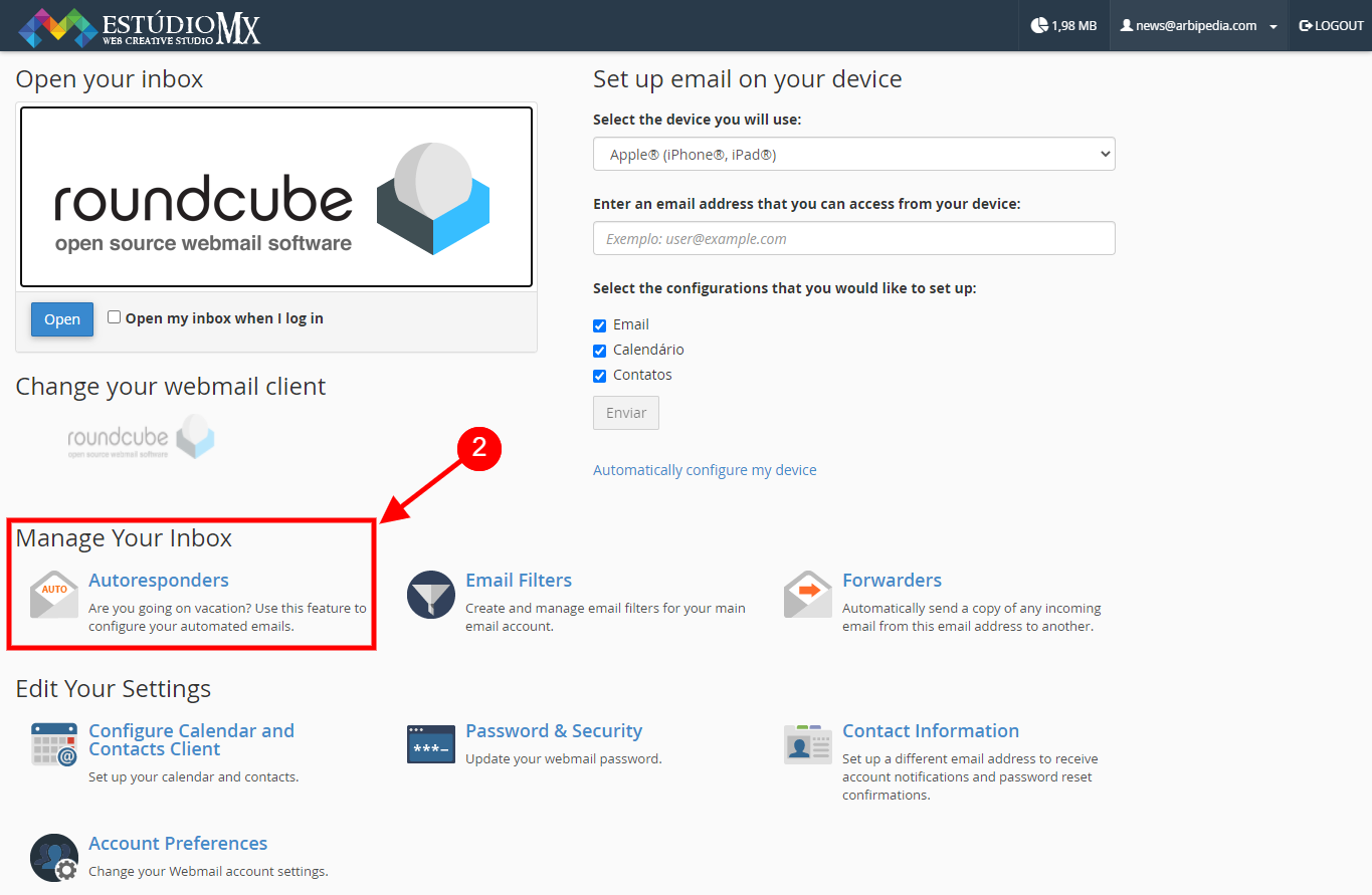 Resposta autom&aacute;tica de aus&ecirc;ncia