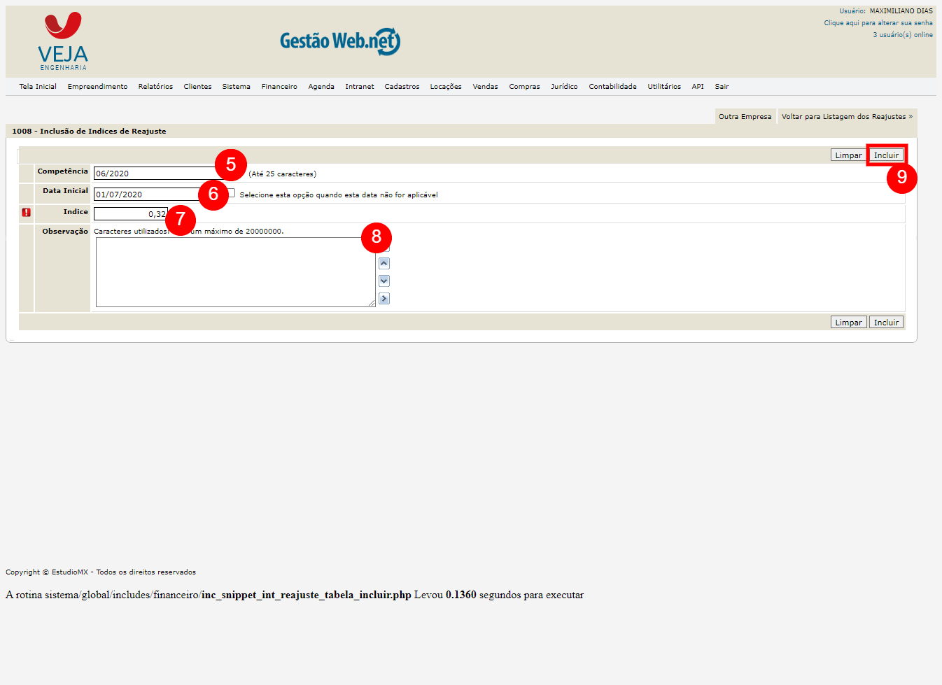 Atualizar parcelas por algum &iacute;ndice de corre&ccedil;&atilde;o