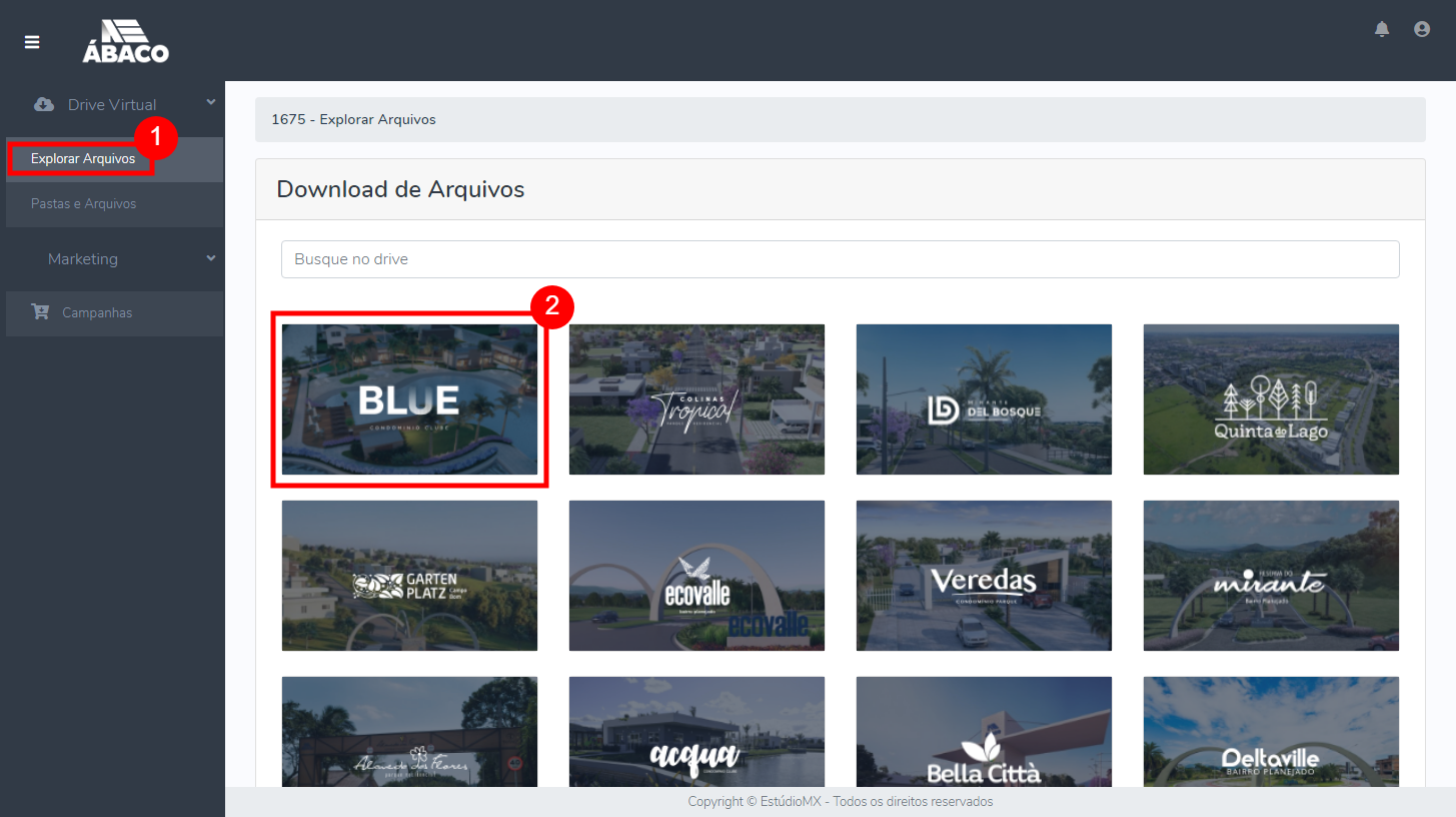 Upload de arquivos no Drive