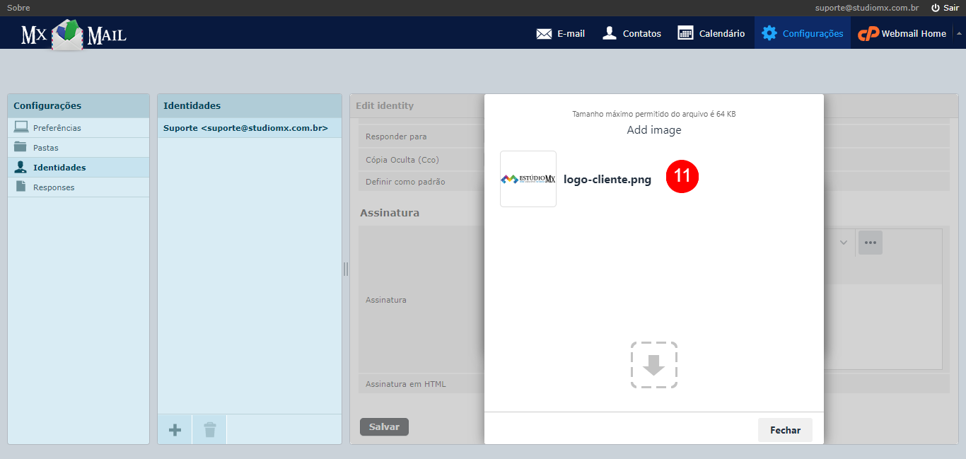 Alterar Assinatura no Webmail